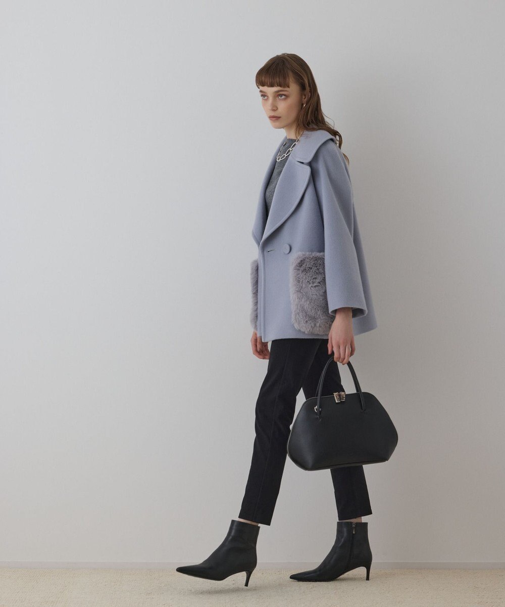 GRACE CONTINENTAL ファーポケットピーコート 