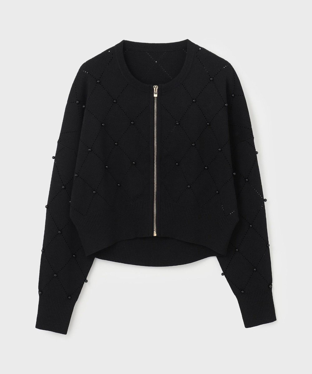 GRACE CONTINENTAL パールニットブルゾン 