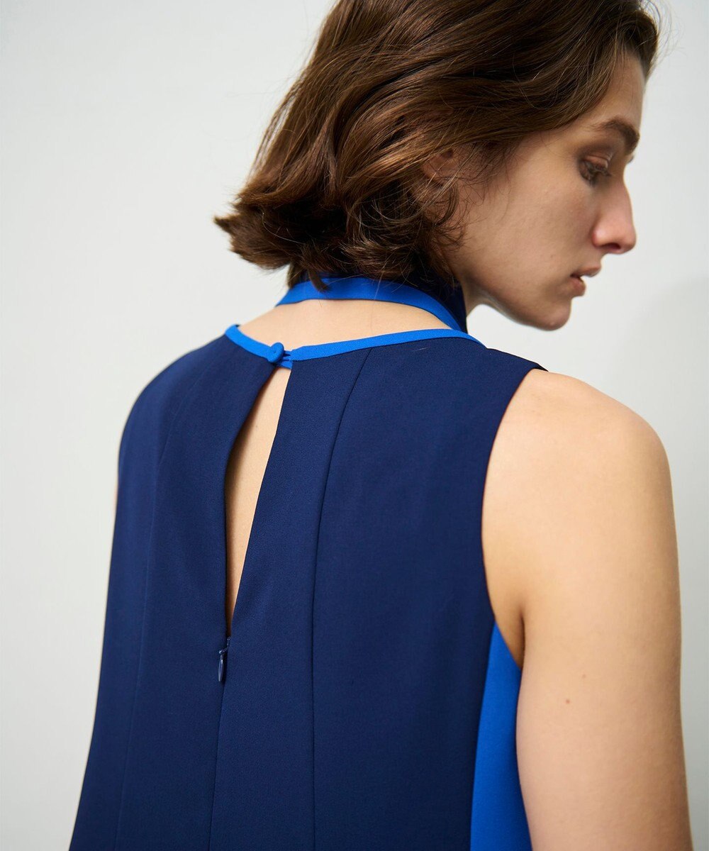 GRACE CONTINENTAL バイカラーフレームドレス