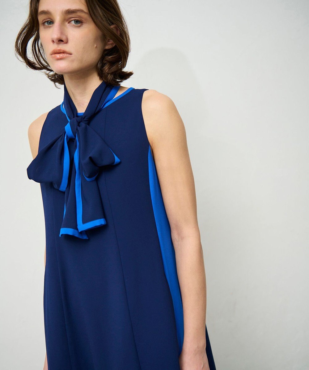 GRACE CONTINENTAL バイカラーフレームドレス 