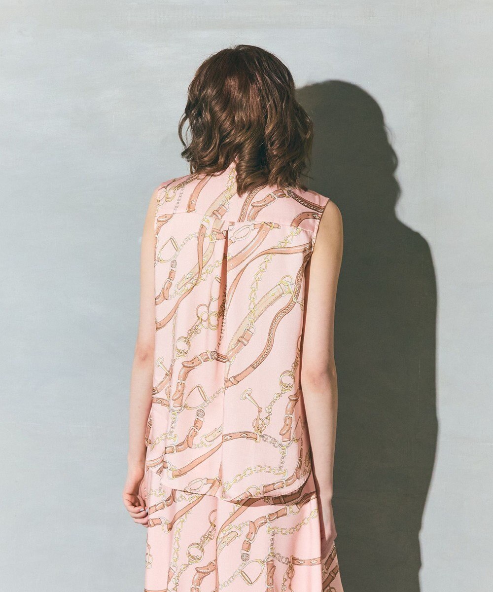 GRACE CONTINENTAL チェーンプリントボウタイブラウス 