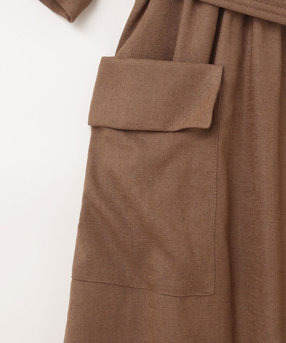 GRACE CONTINENTAL リネンタッチサファリドレス 