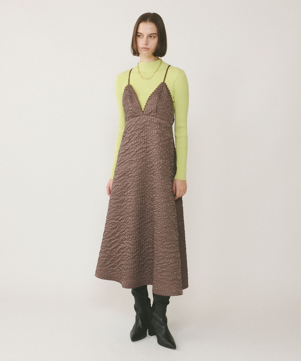 GRACE CONTINENTAL エンボスキャミワンピース