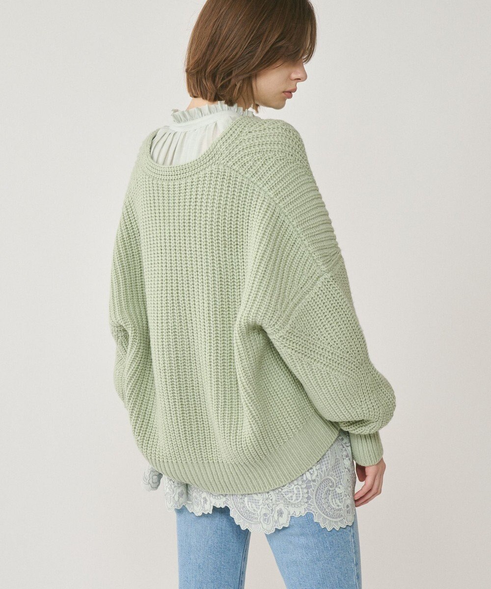 GRACE CONTINENTAL 畦ルーズニットカーディガン 