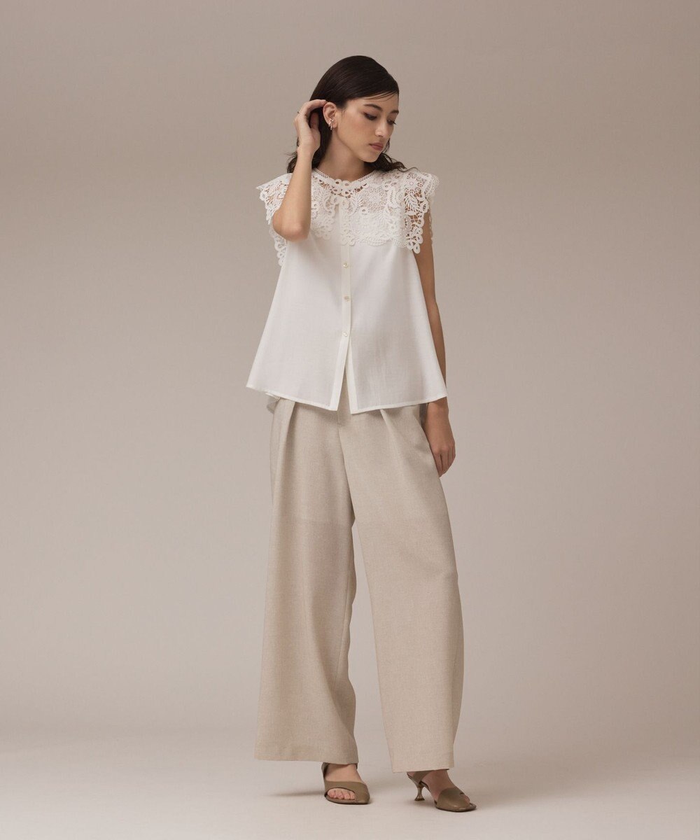 GRACE CONTINENTAL カラミタックワイドパンツ 