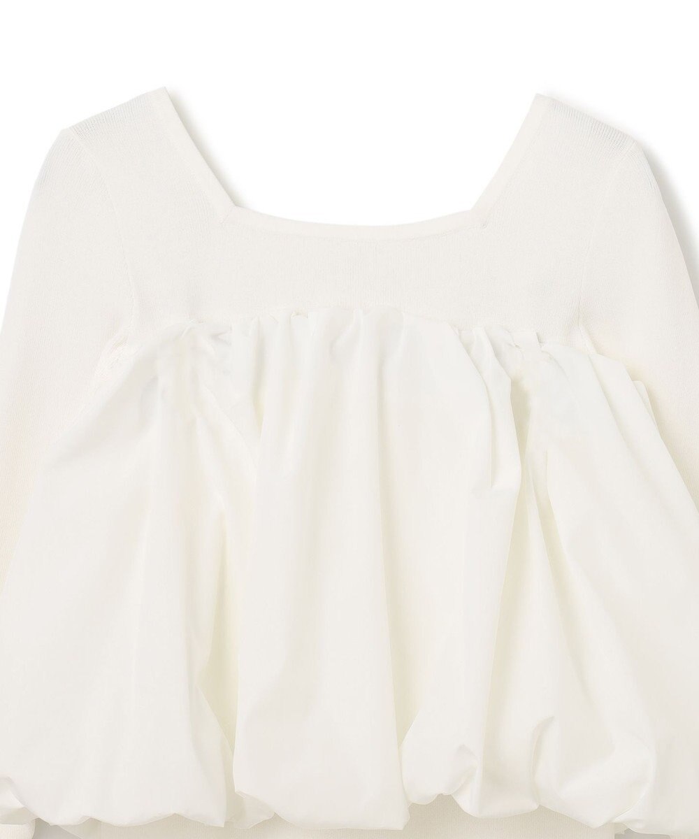 GRACE CONTINENTAL タフタケープ付ニットトップ 