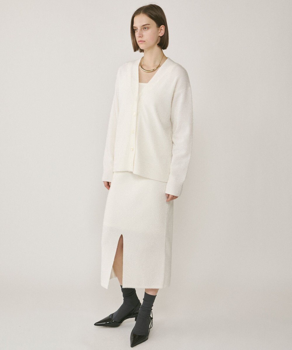 GRACE CONTINENTAL フィルムヤーンニットスカート 