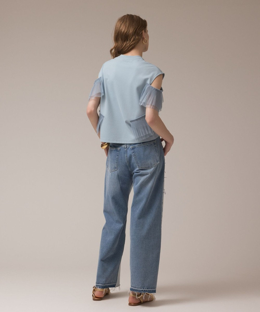 GRACE CONTINENTAL プリーツチュールカットトップ