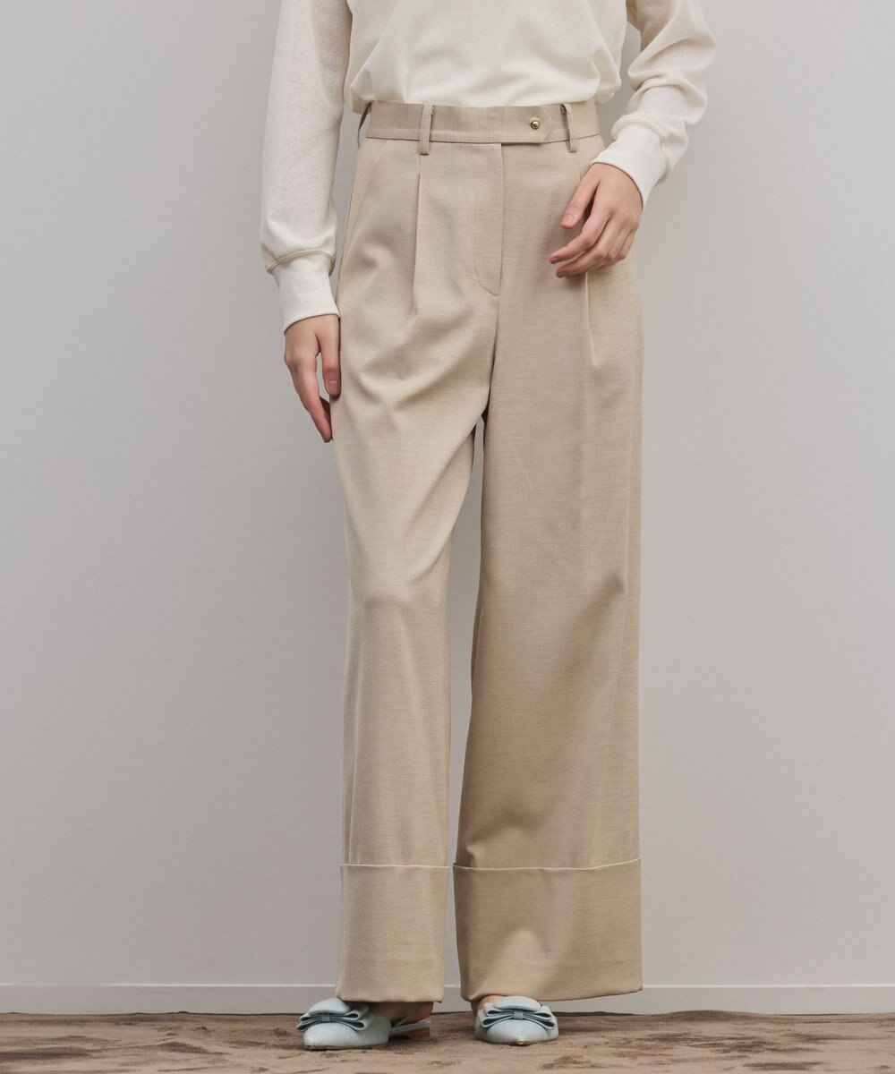 GRACE CONTINENTAL ロールアップワイドパンツ 