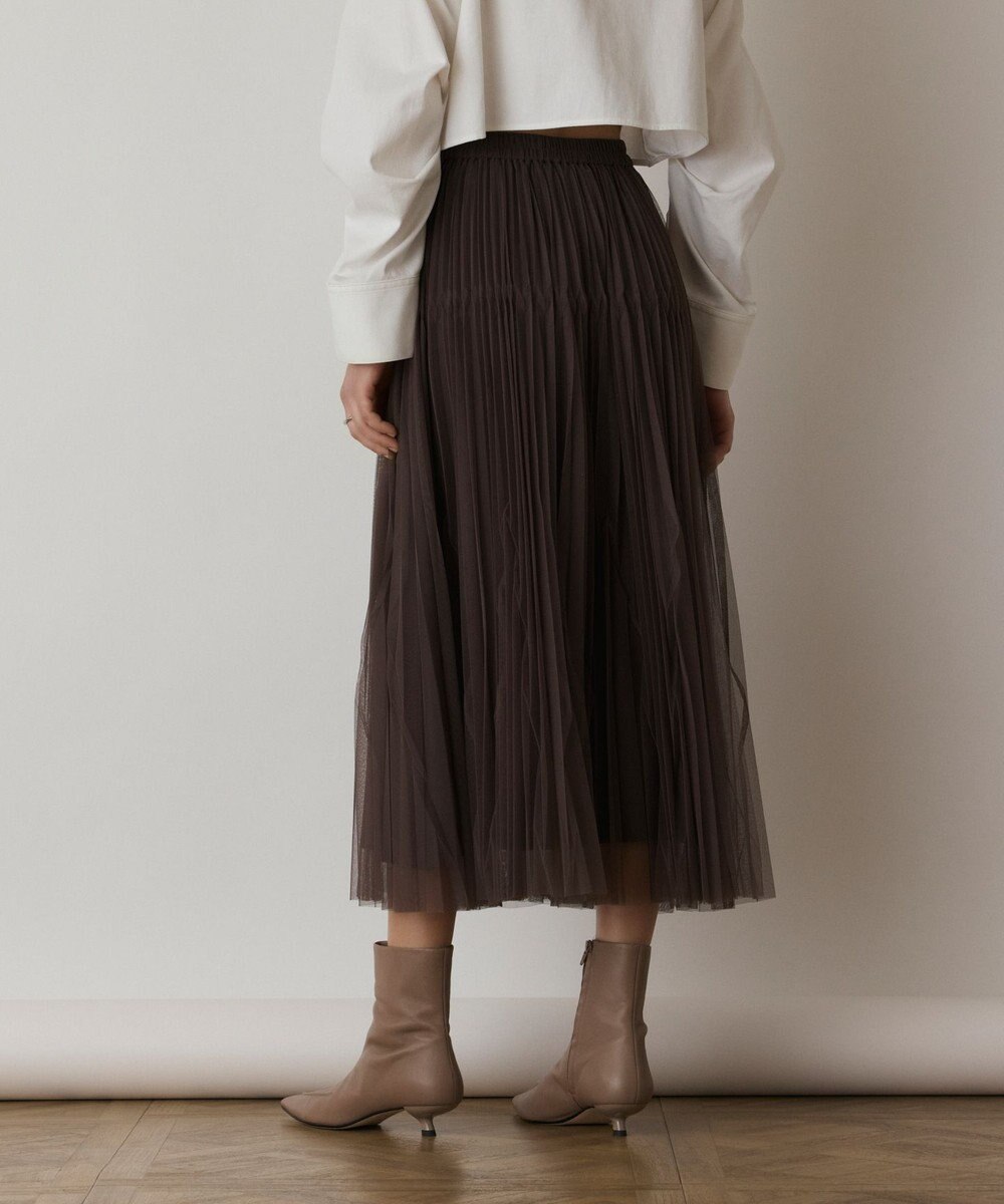 GRACE CONTINENTAL チュールマチプリーツスカート
