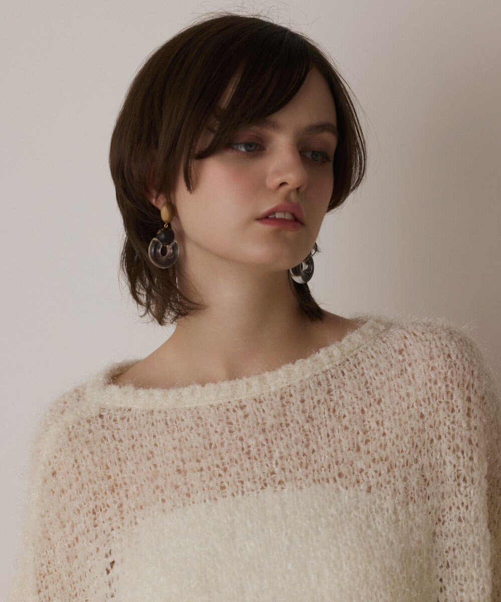 GRACE CONTINENTAL フィルムヤーンニットトップ