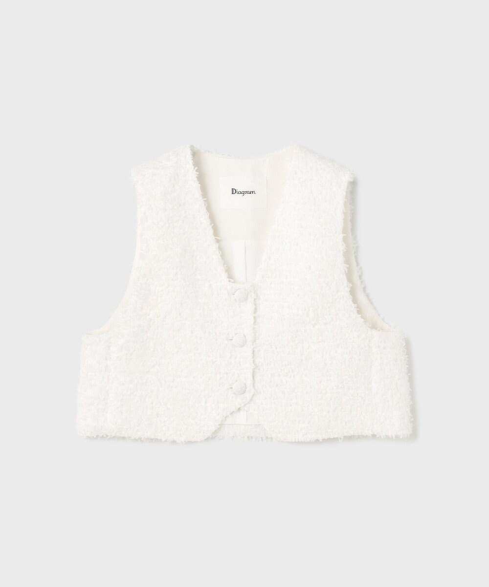 GRACE CONTINENTAL ツイードショートジレジャケット 