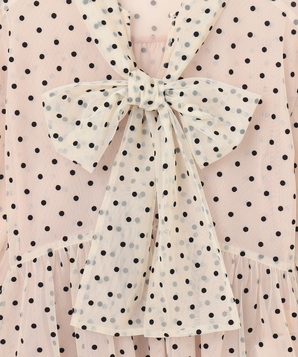 GRACE CONTINENTAL ドットフロッキーチュールトップ 