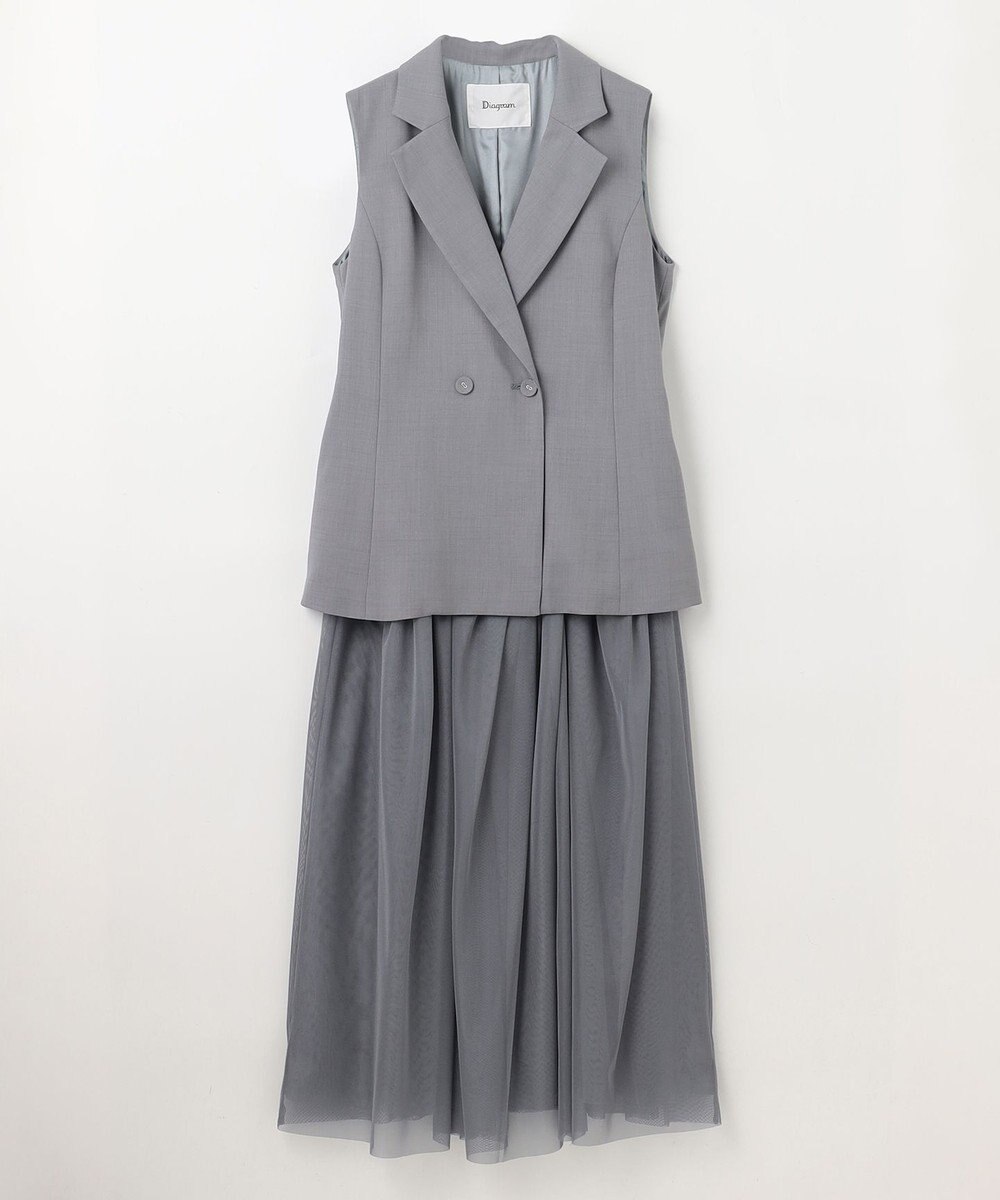 GRACE CONTINENTAL テーラーチュールワンピース 