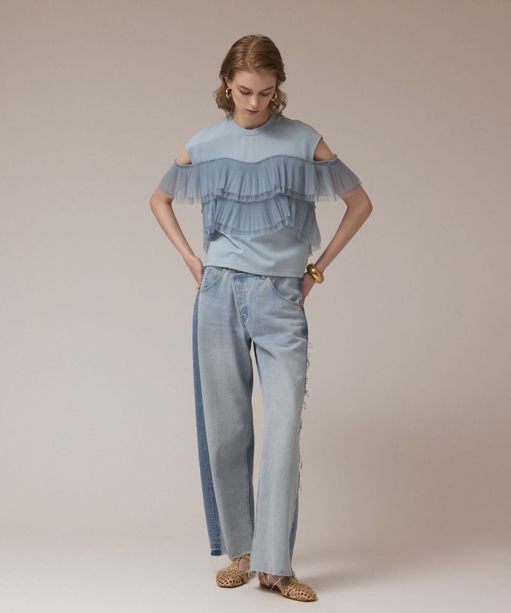 GRACE CONTINENTAL プリーツチュールカットトップ