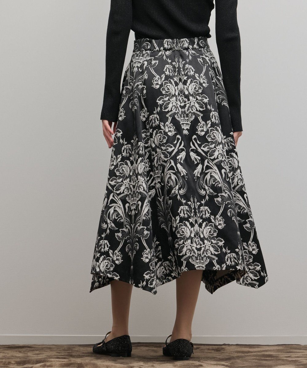 GRACE CONTINENTAL オーナメントジャガードハンカチヘムスカート 