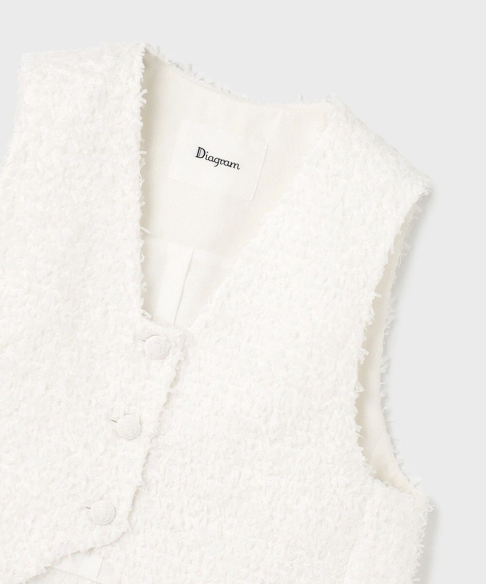 GRACE CONTINENTAL ツイードショートジレジャケット 