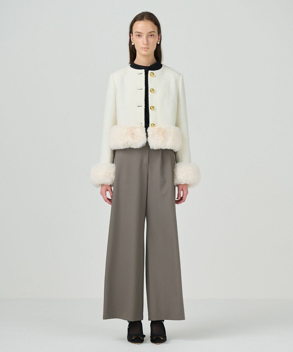 GRACE CONTINENTAL ツイードコンビジャケット