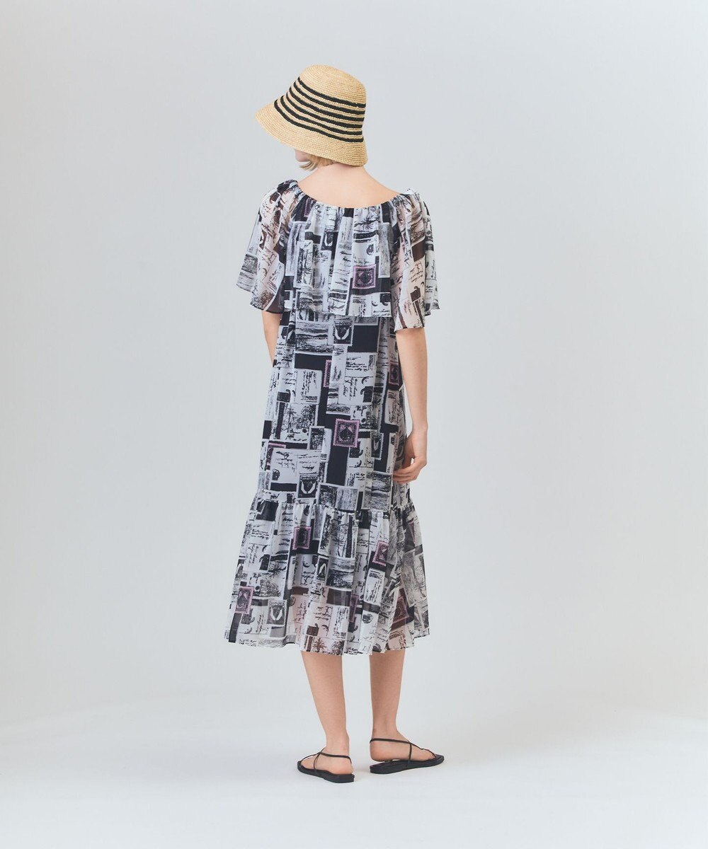 GRACE CONTINENTAL シフォンプリントドレス 