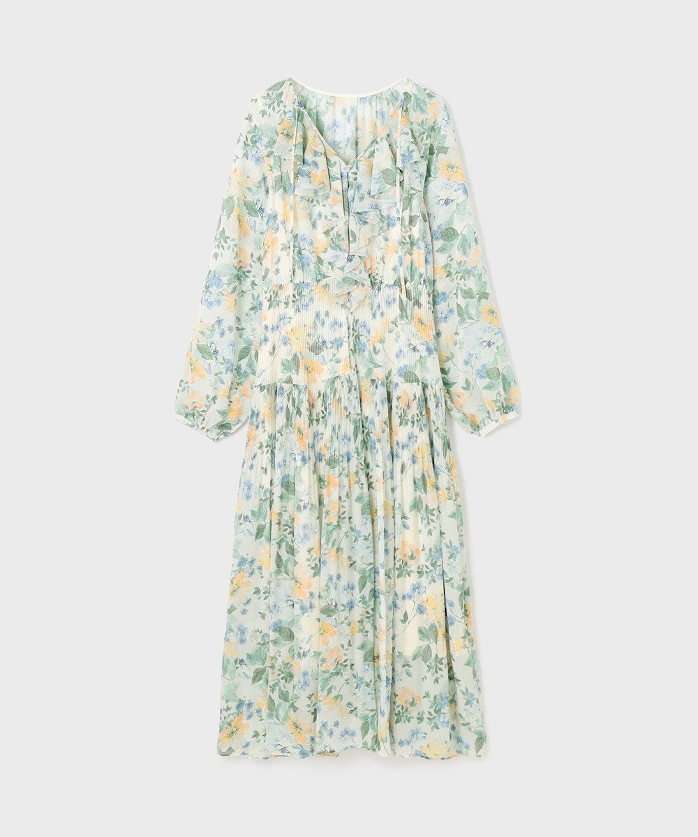 GRACE CONTINENTAL フラワープリントカフタンドレス