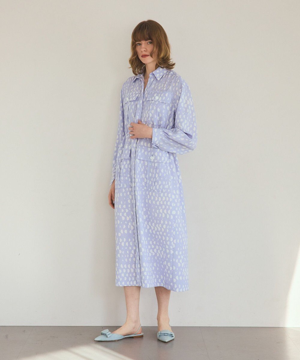 GRACE CONTINENTAL ハーフドットミリタリーワンピース 