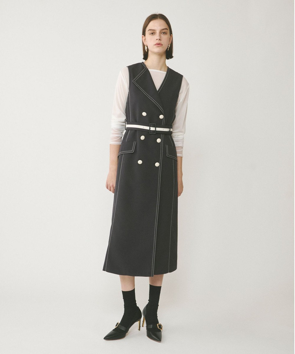 GRACE CONTINENTAL アシンメトリーカラーワンピース