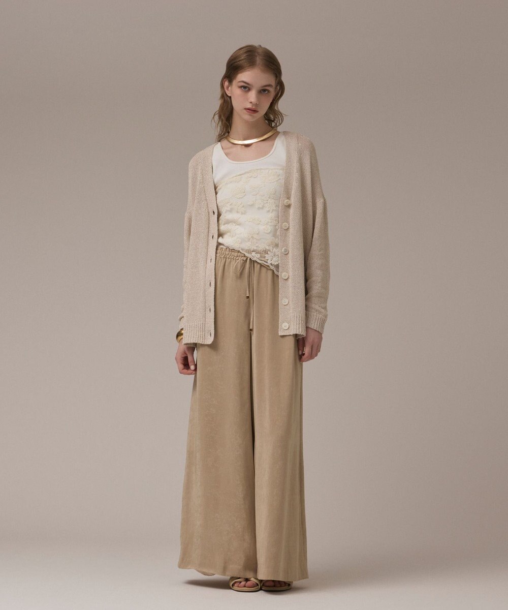 GRACE CONTINENTAL ラメルーズニットカーディガン 