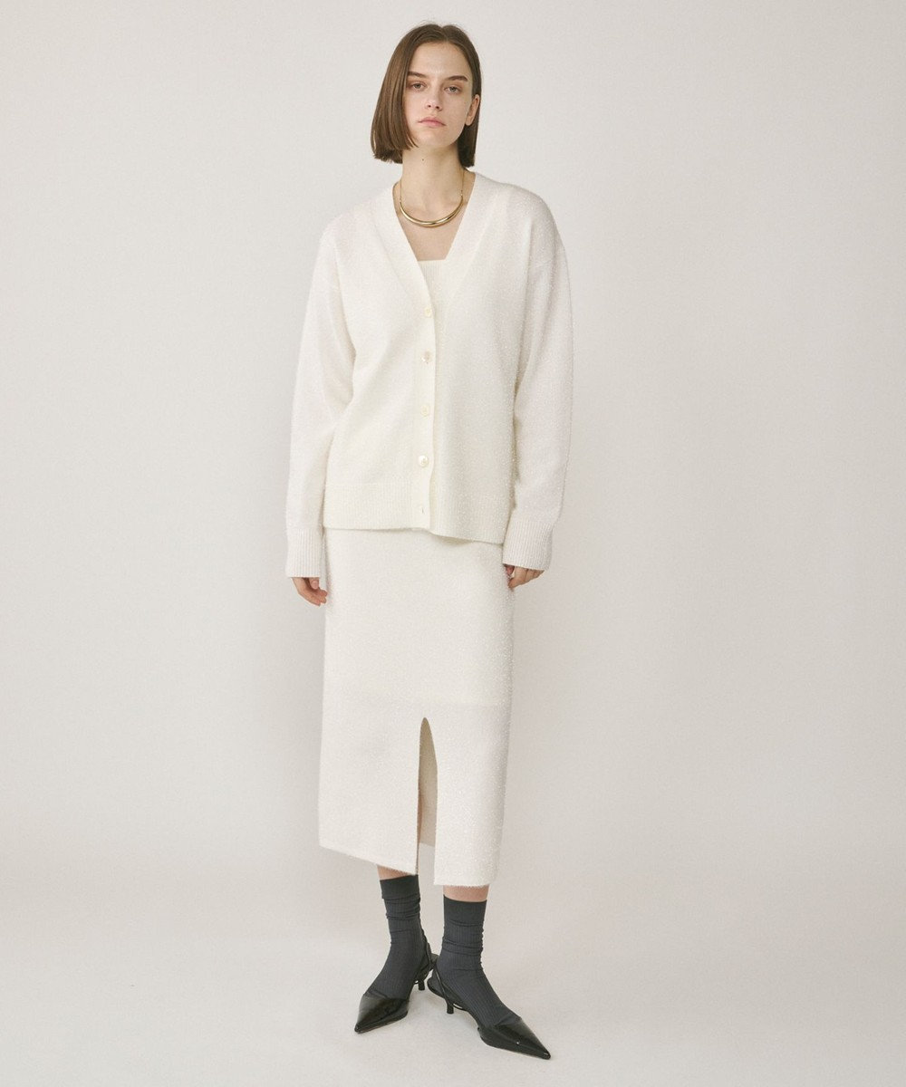 GRACE CONTINENTAL フィルムヤーンニットスカート 