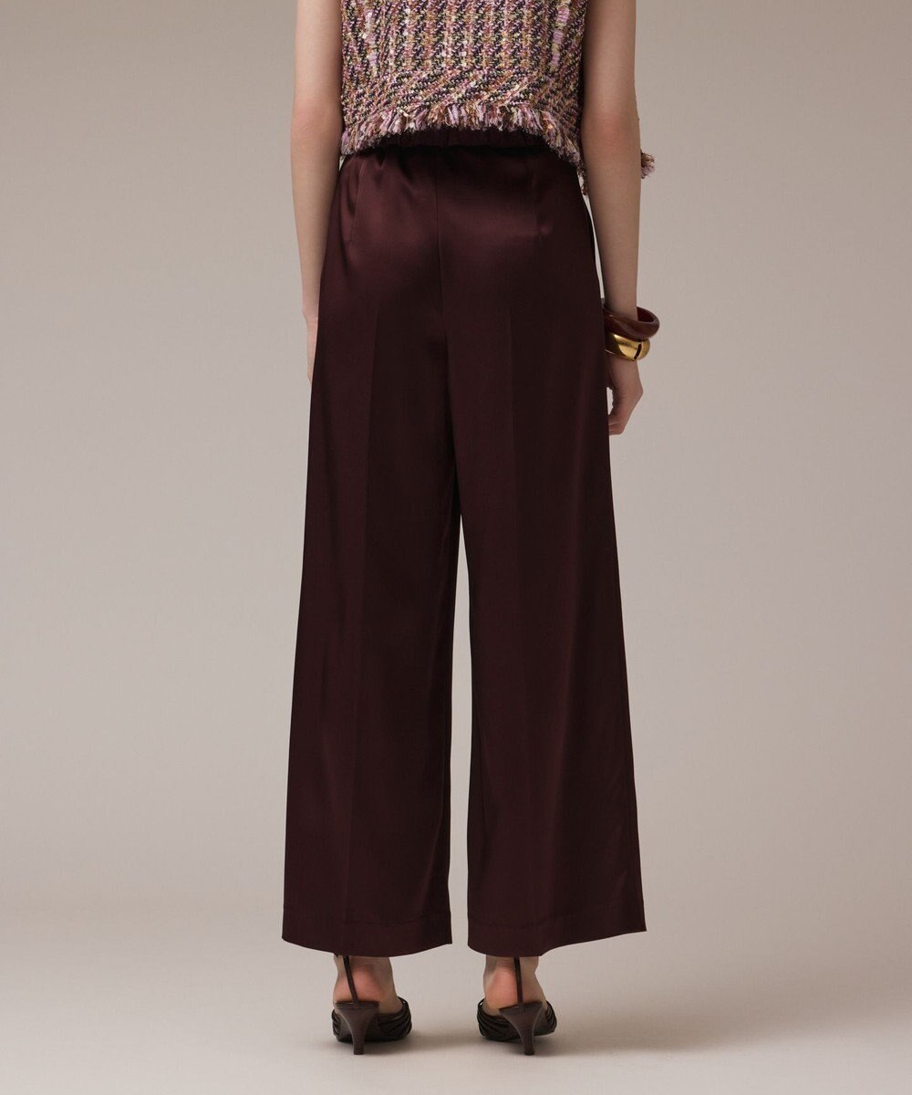 GRACE CONTINENTAL トリアセサテンワイドパンツ 