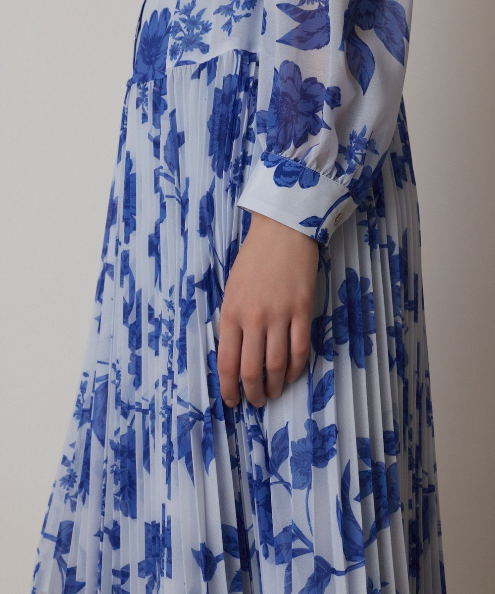 GRACE CONTINENTAL フラワープリントプリーツワンピース