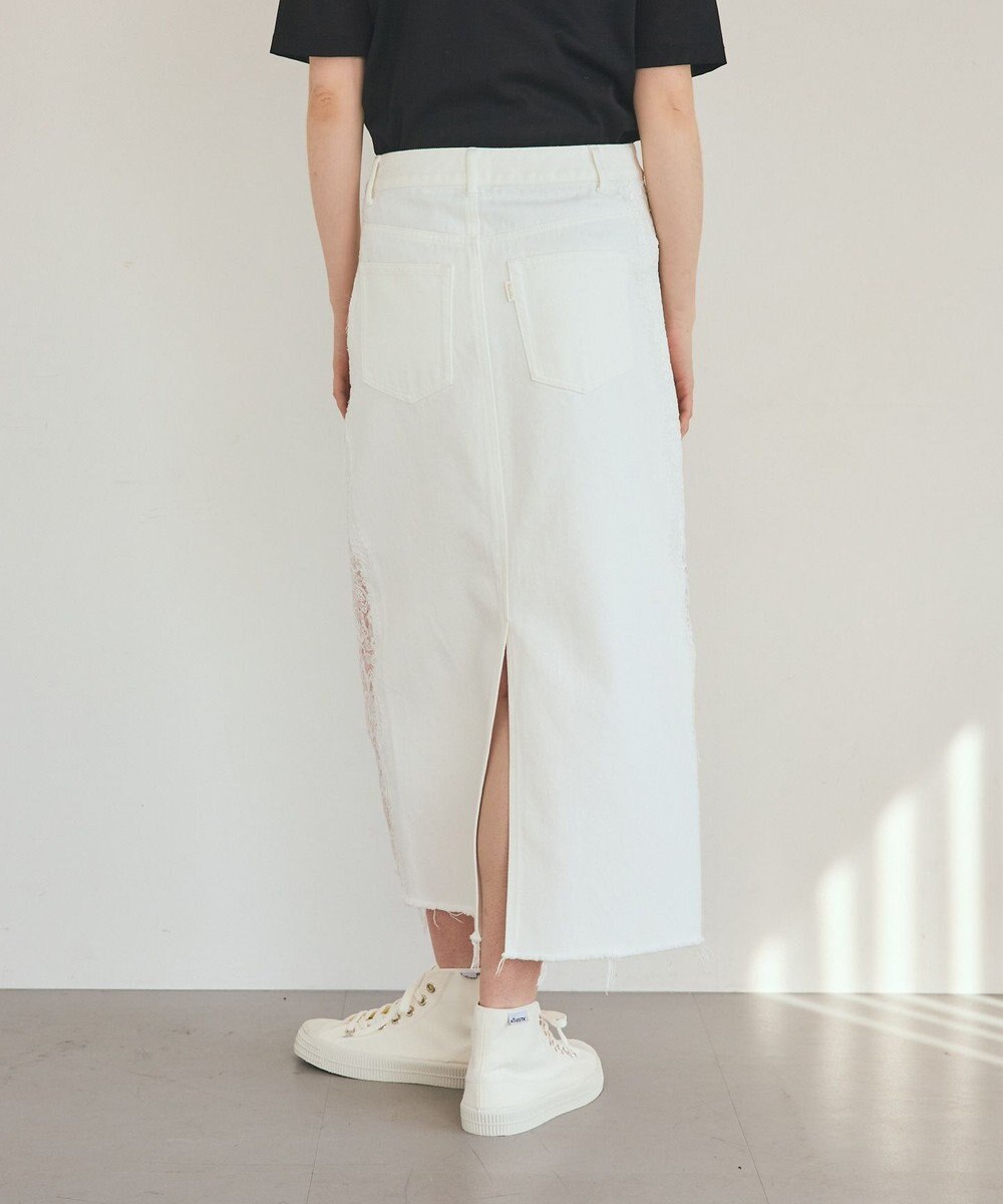 GRACE CONTINENTAL サイドレースデニムスカート 