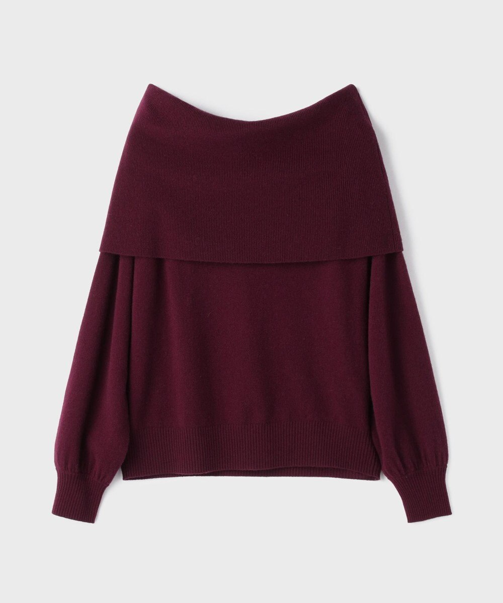 GRACE CONTINENTAL ウールオフショルニットトップ 