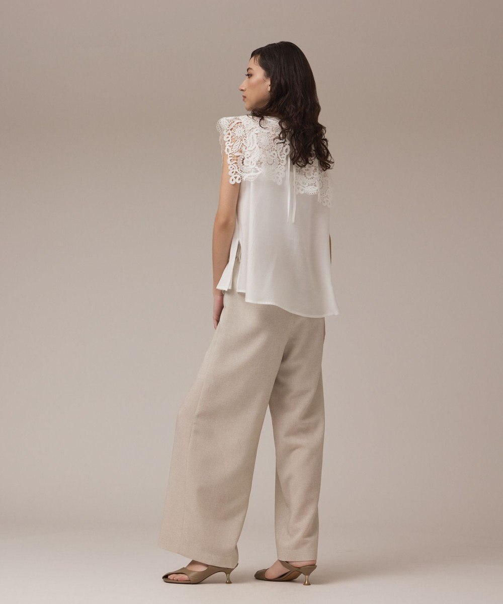 GRACE CONTINENTAL パターンレースカラーブラウス