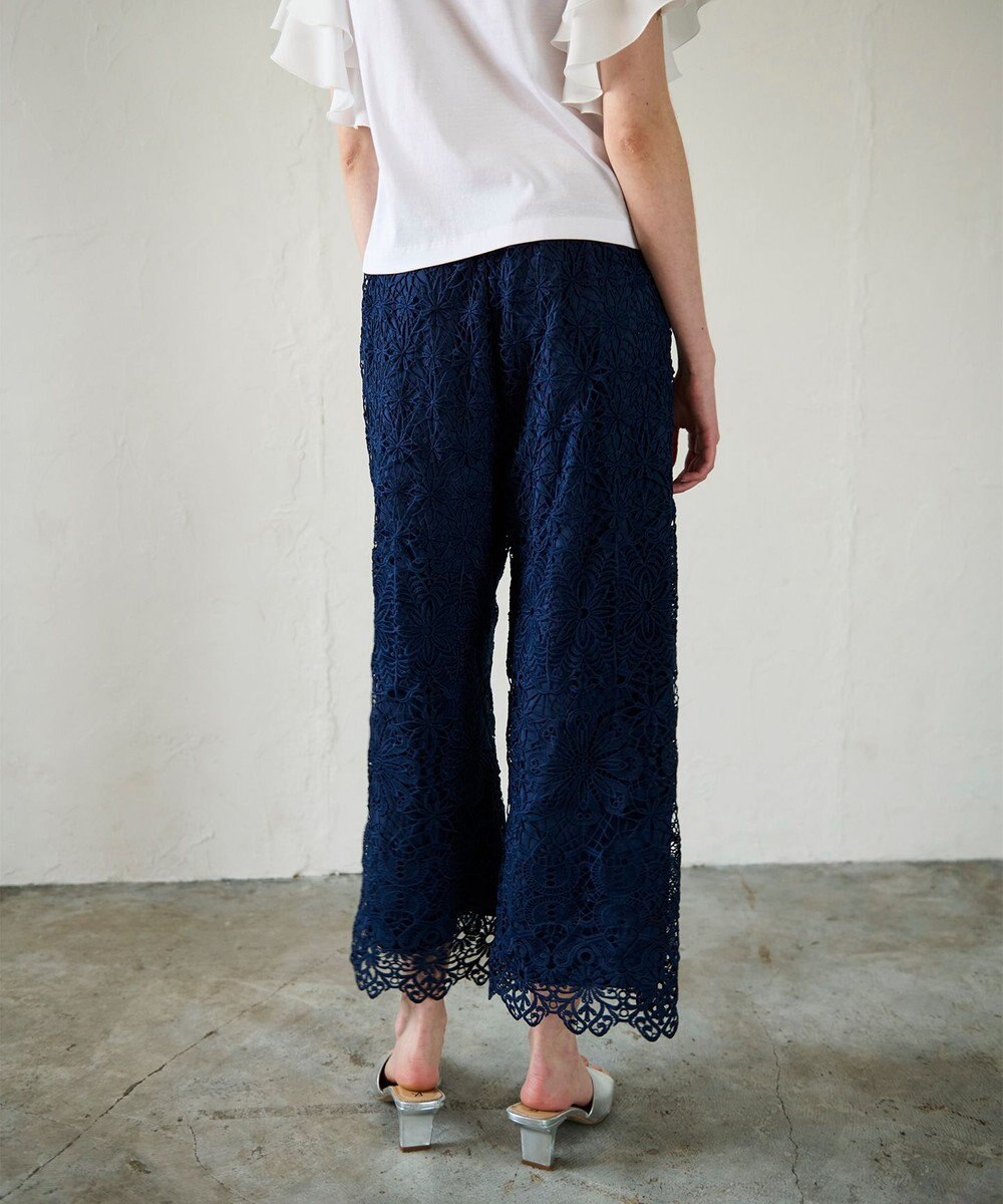 GRACE CONTINENTAL レースストレートパンツ 