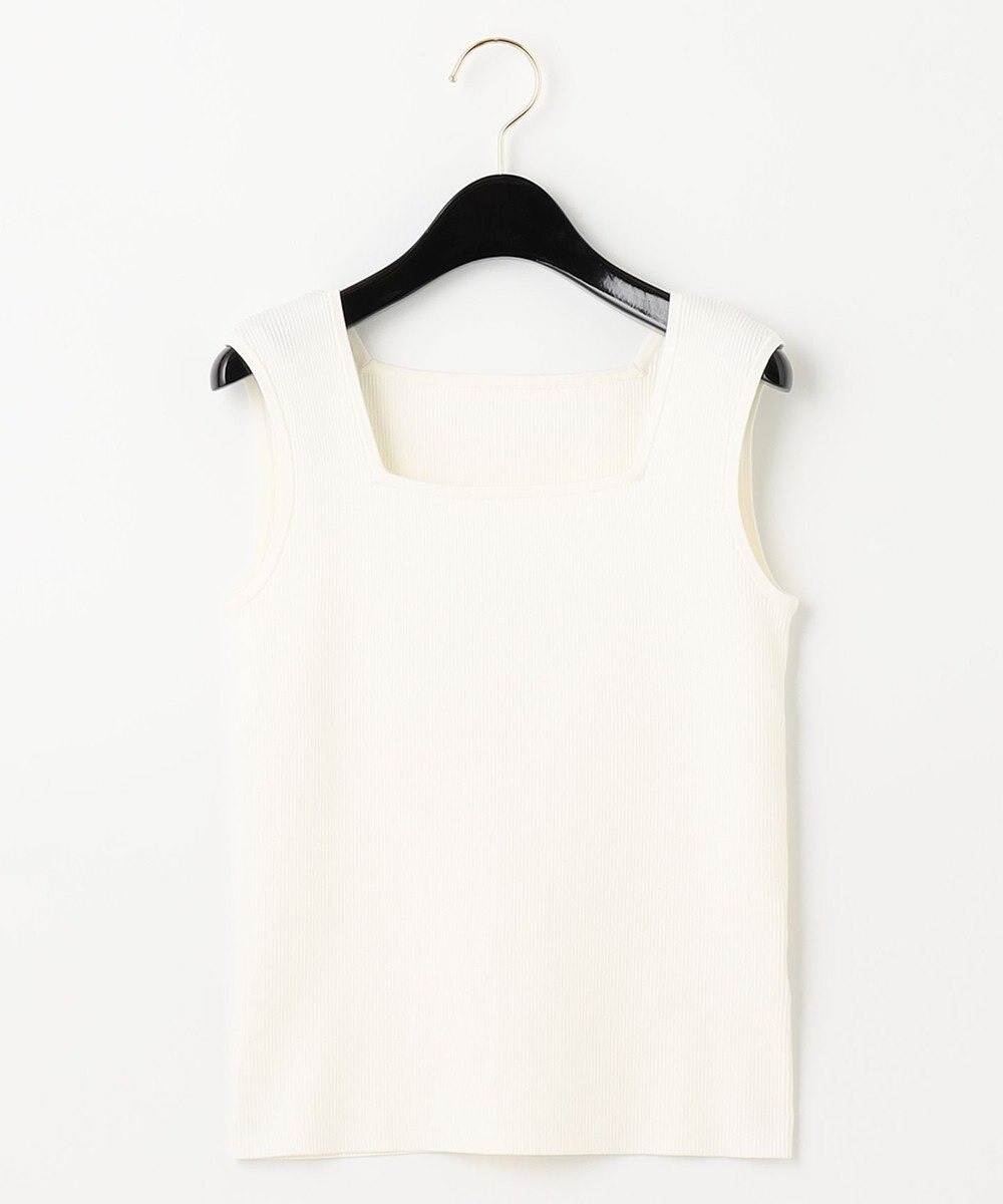 GRACE CONTINENTAL リブニットスクエアトップ