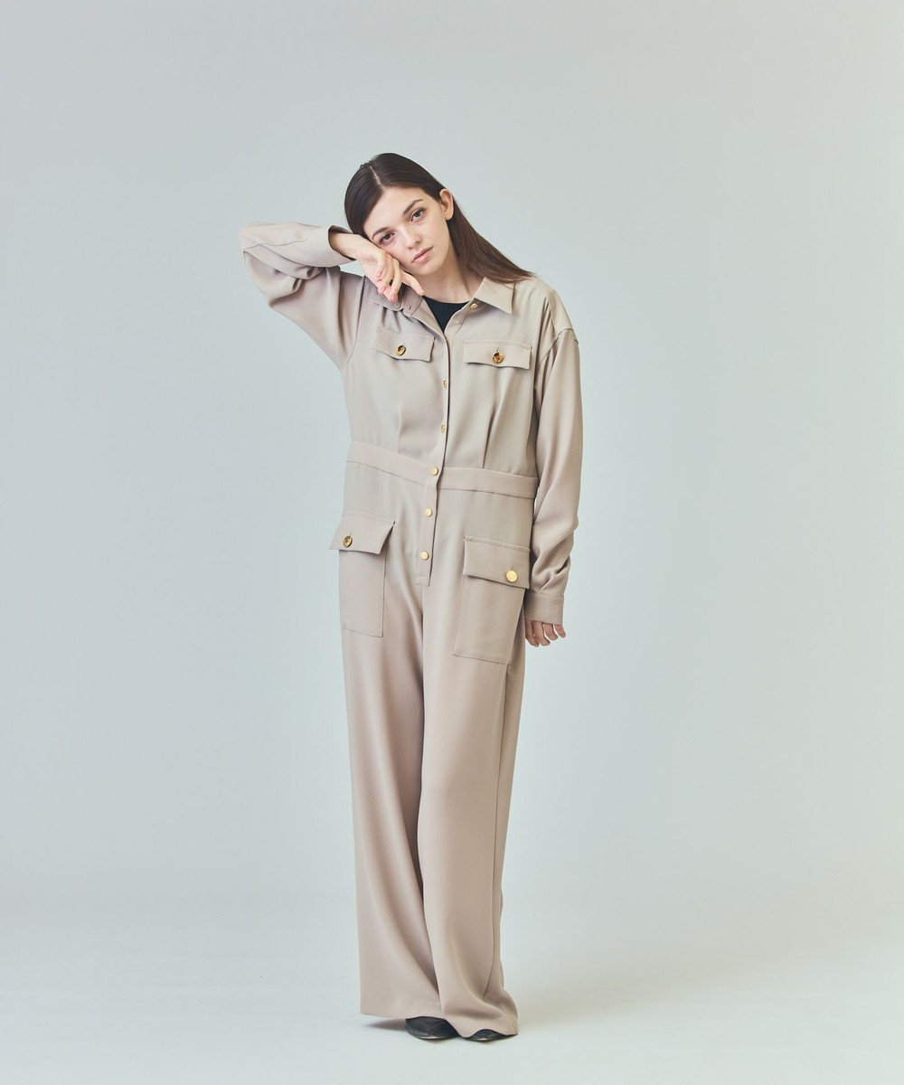 GRACE CONTINENTAL バックサテンオールインワン