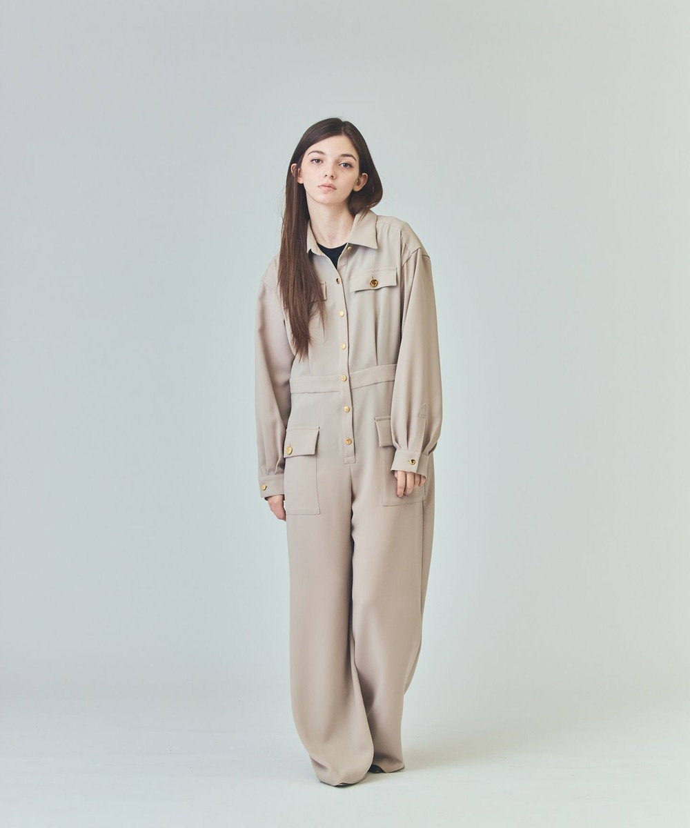 GRACE CONTINENTAL バックサテンオールインワン