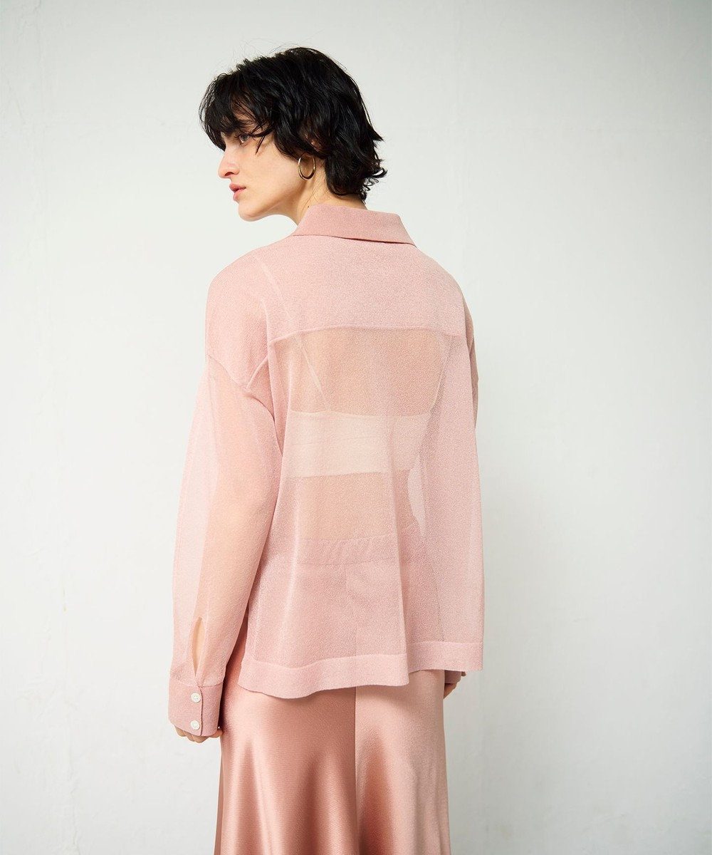 GRACE CONTINENTAL ニットシアーシャツ 