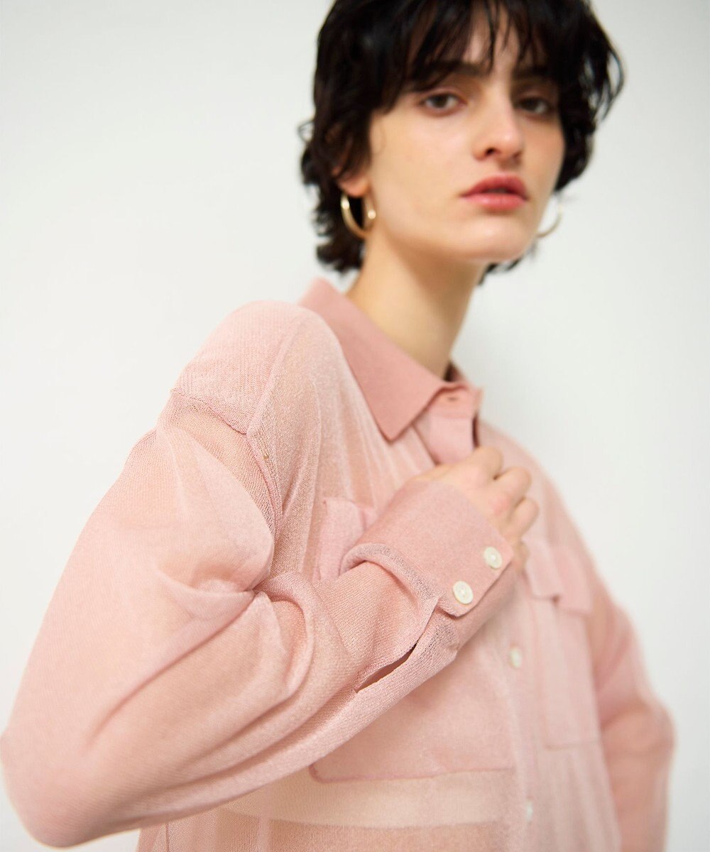 GRACE CONTINENTAL ニットシアーシャツ