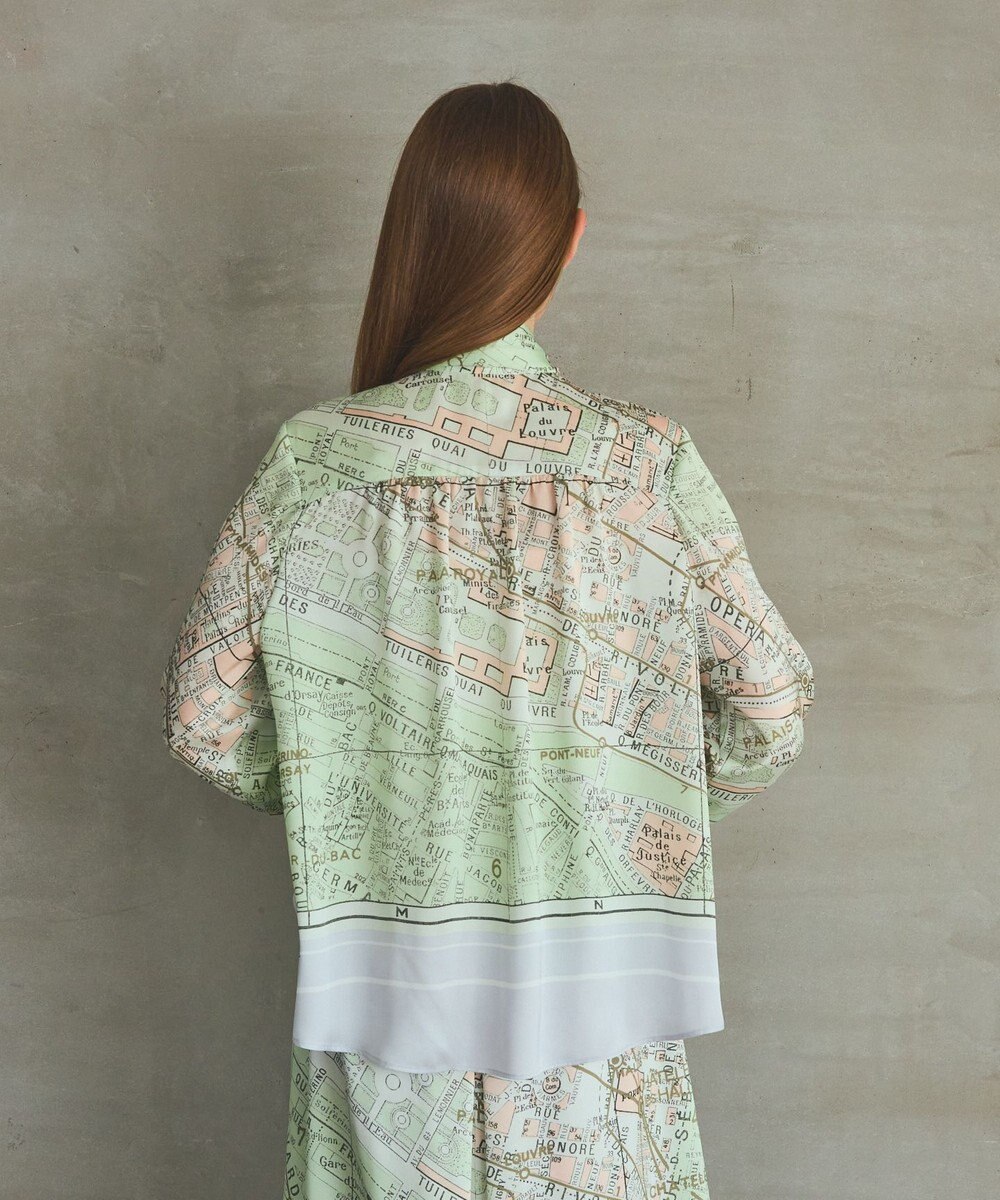 GRACE CONTINENTAL パリスカーフプリントブラウス 