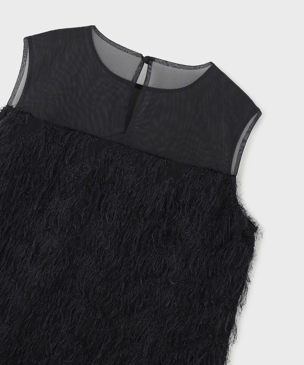 GRACE CONTINENTAL シアーフリンジノースリーブ