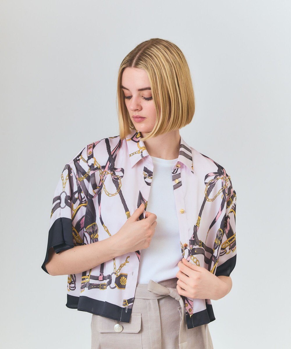 GRACE CONTINENTAL マリンスカーフプリントシャツ