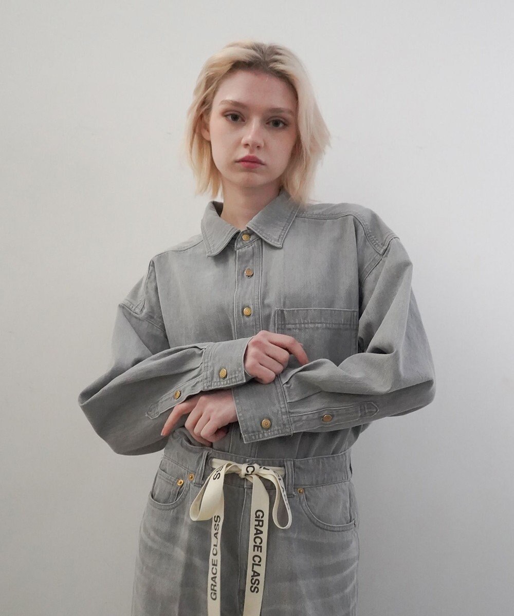 GRACE CONTINENTAL 10ozムラ糸デニムシャツ 