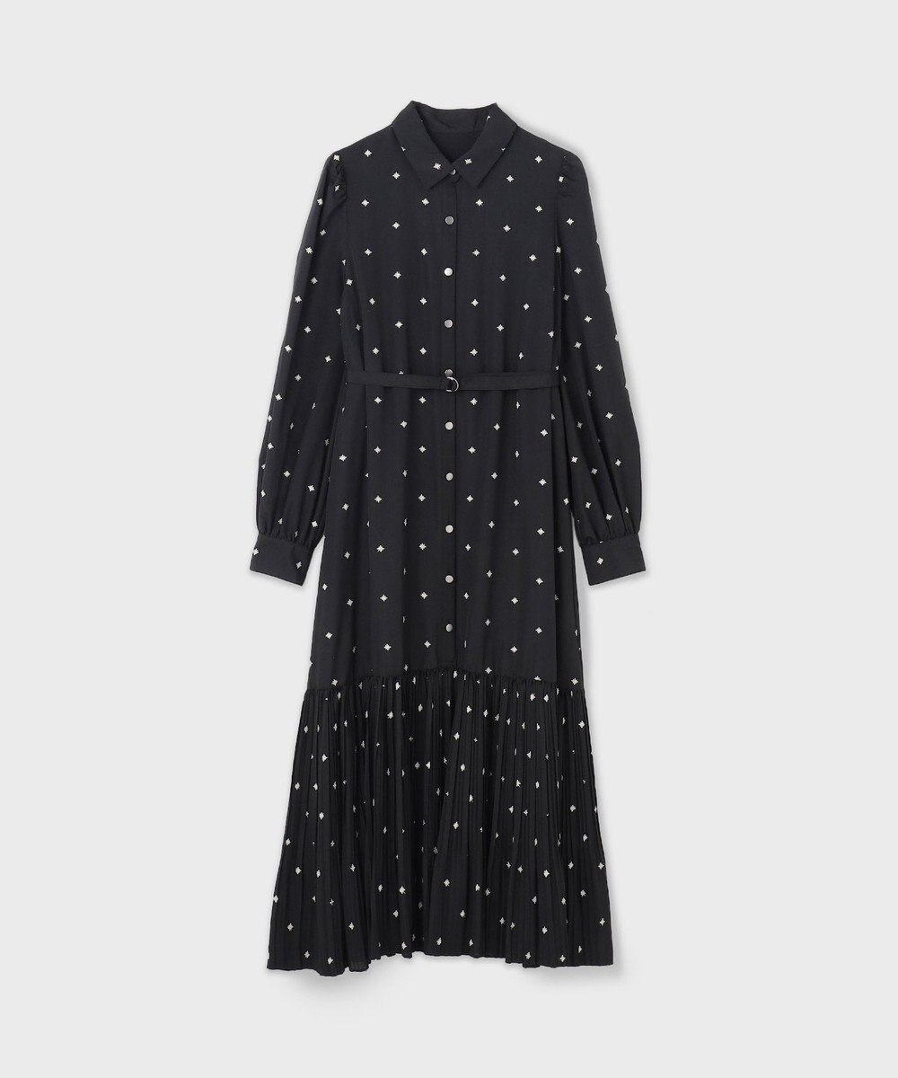 GRACE CONTINENTAL ベルト付刺繍ロングワンピース