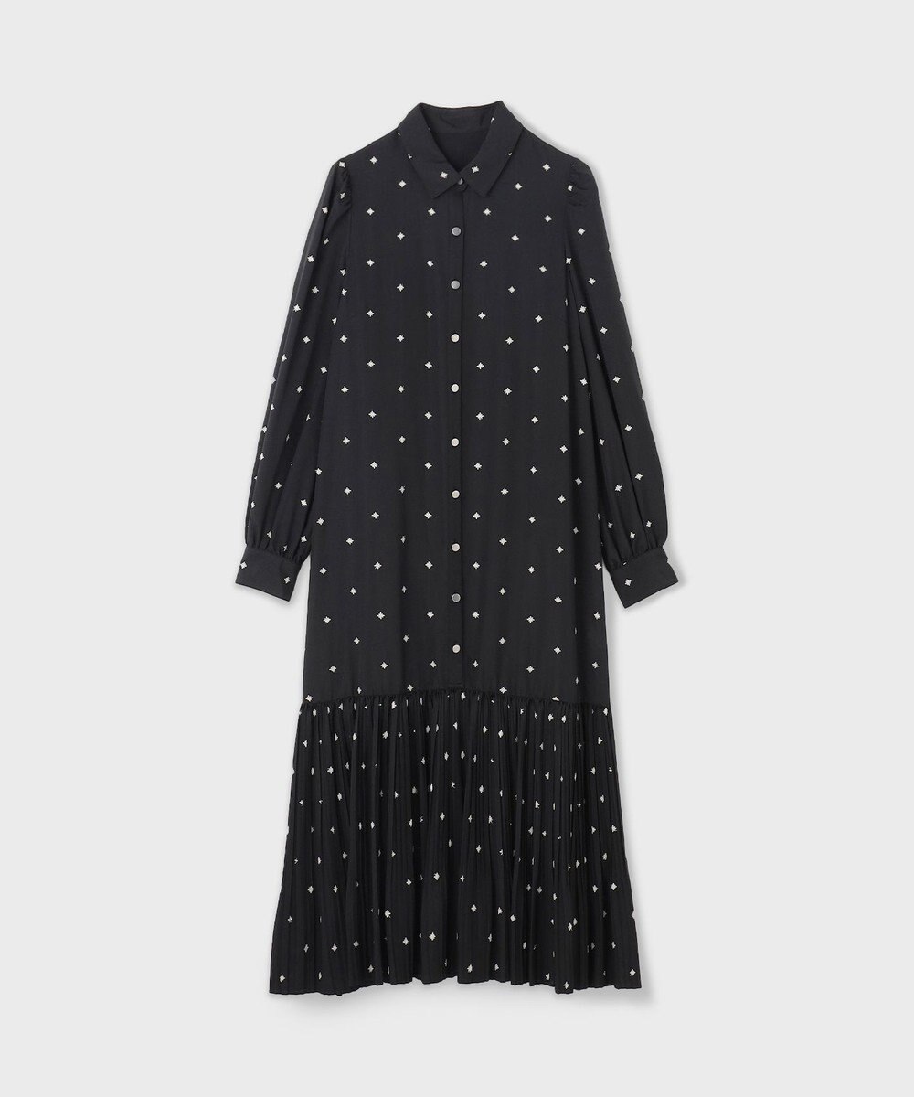 GRACE CONTINENTAL ベルト付刺繍ロングワンピース