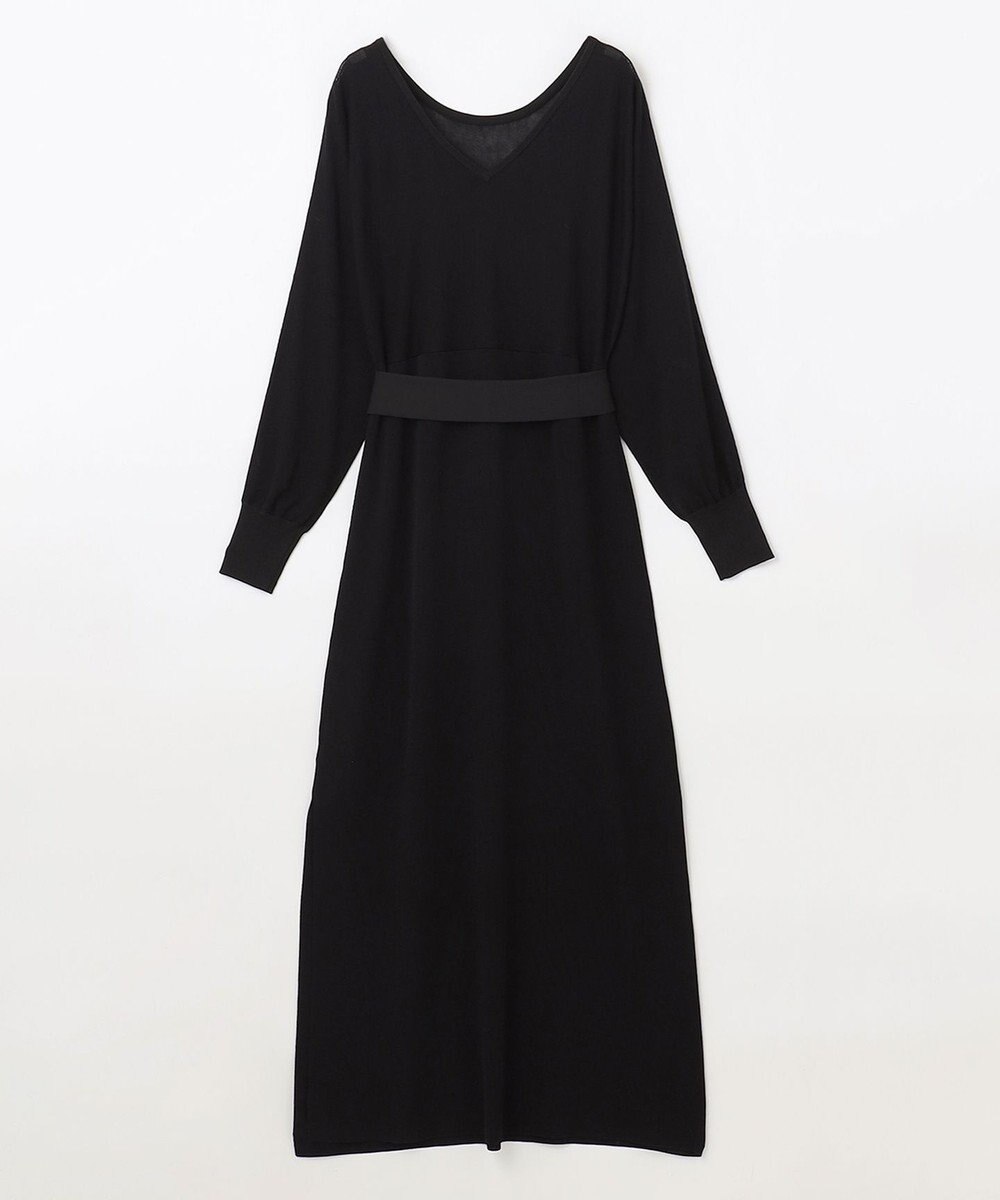 GRACE CONTINENTAL ニットブラックドレス 