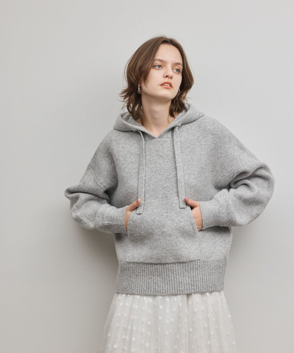 GRACE CONTINENTAL ガーターニットパーカー 