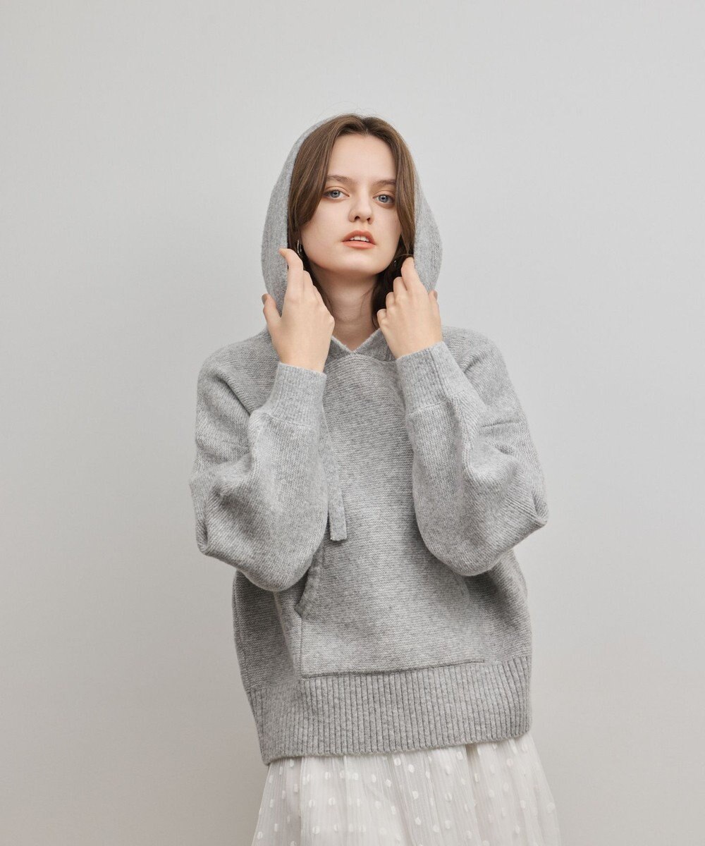 GRACE CONTINENTAL ガーターニットパーカー 