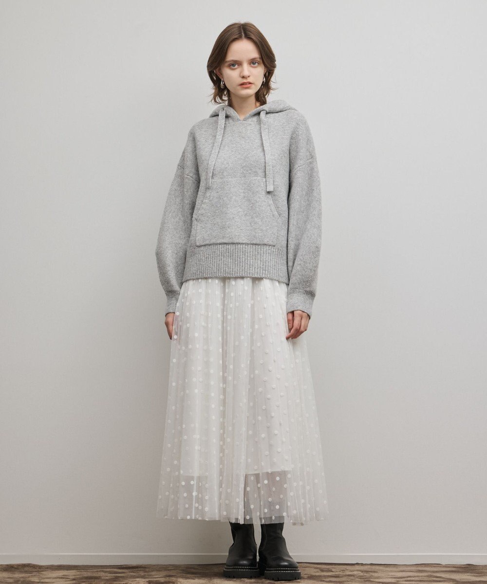 GRACE CONTINENTAL ガーターニットパーカー 