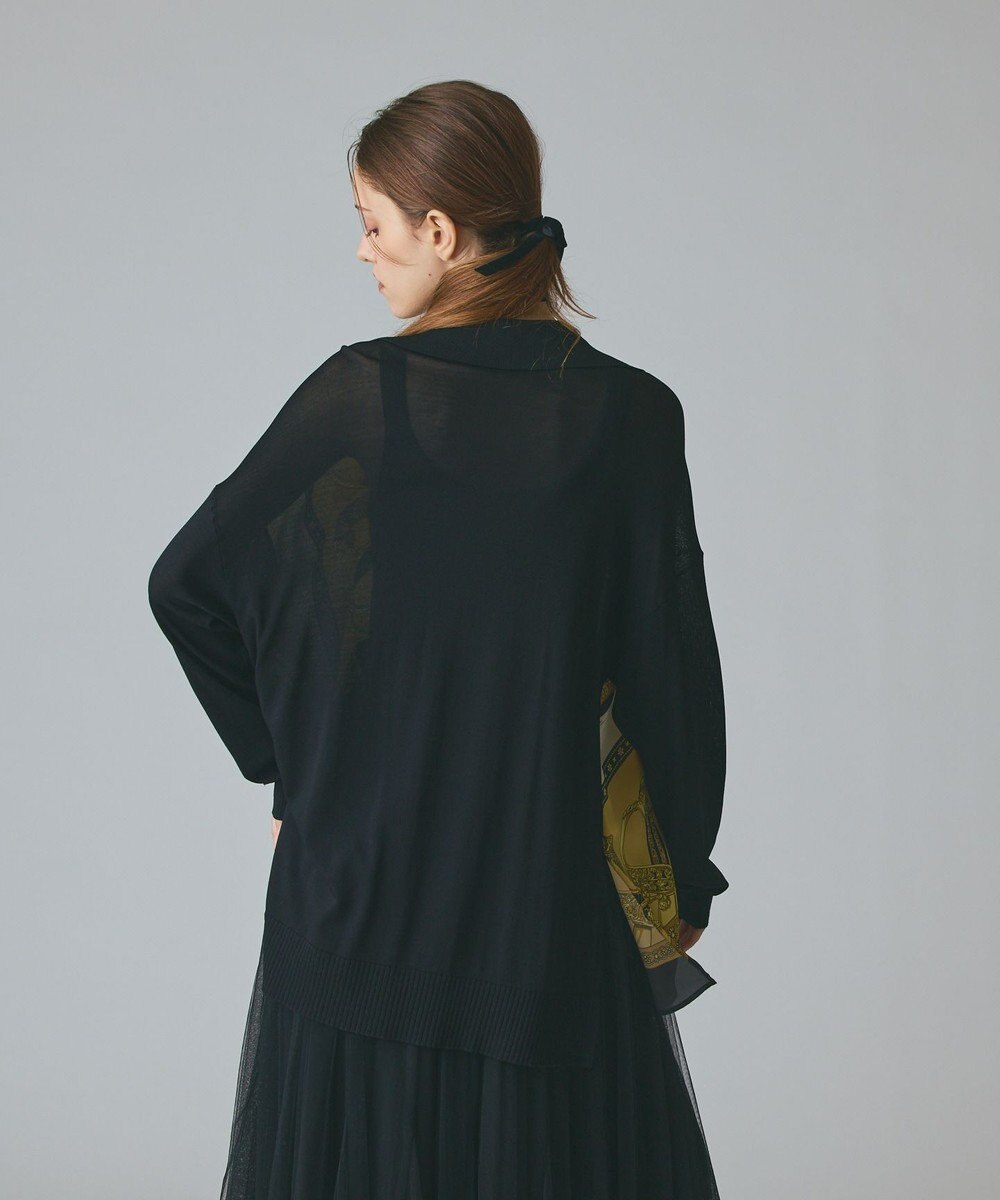 GRACE CONTINENTAL スカーフコンビカーディガン